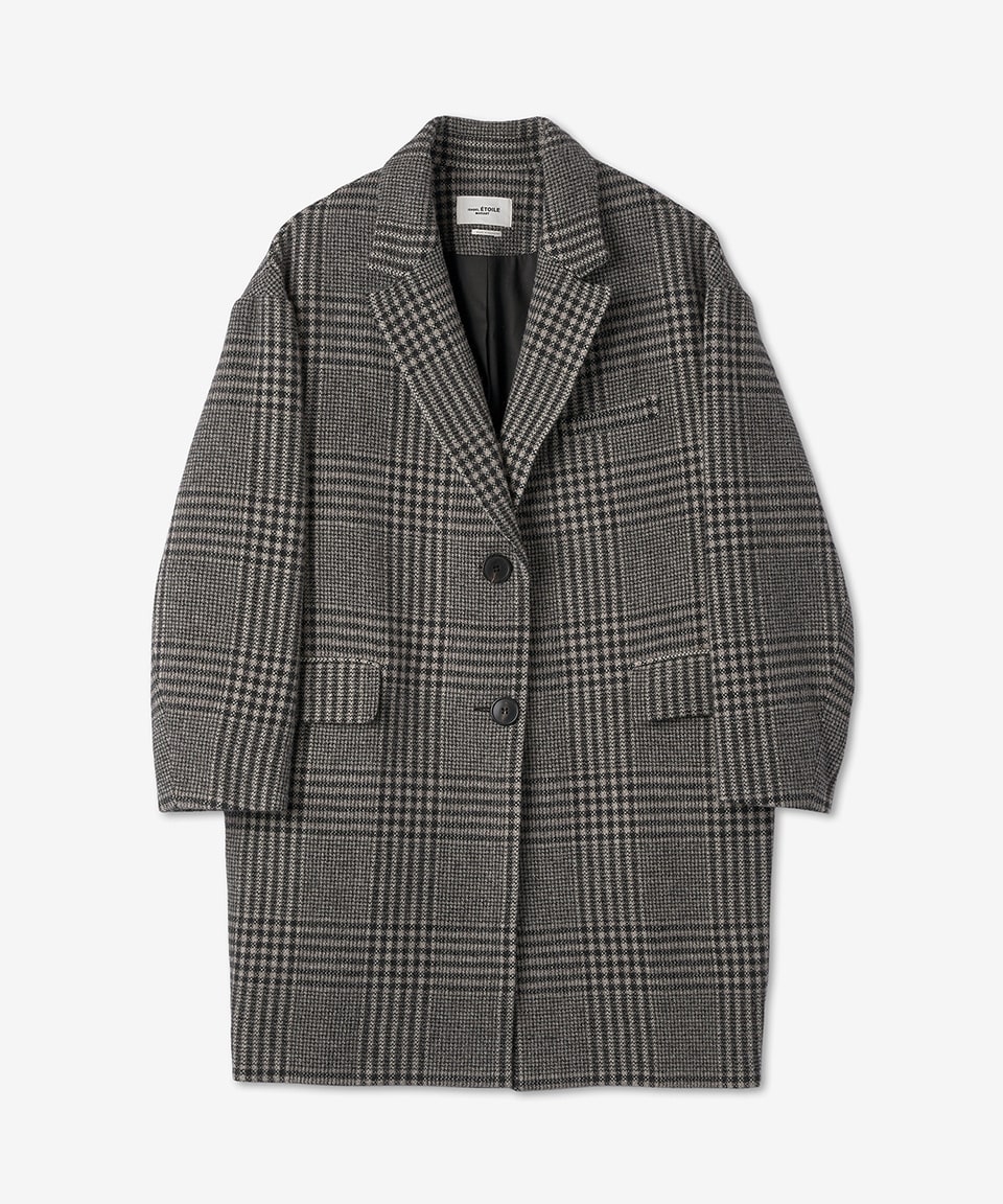 Women's Remiza Check Pattern Coat - Gray