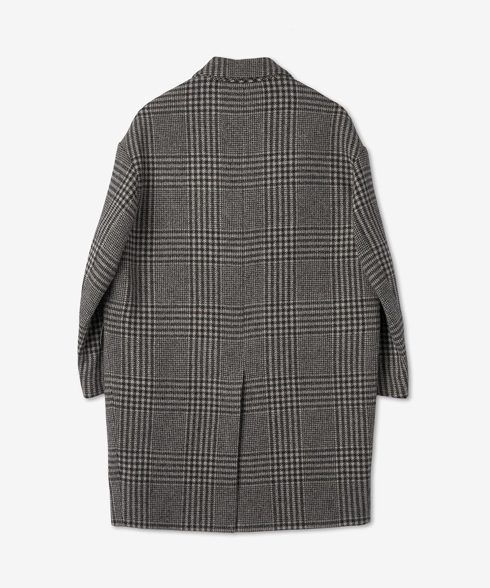 Women's Remiza Check Pattern Coat - Gray