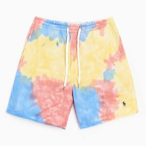 Tie-dye print drawstring shorts