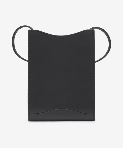 JAMIE BLACK LEATHER CROSSBODY BAG WITH LOGO A.P.C. WOMAN