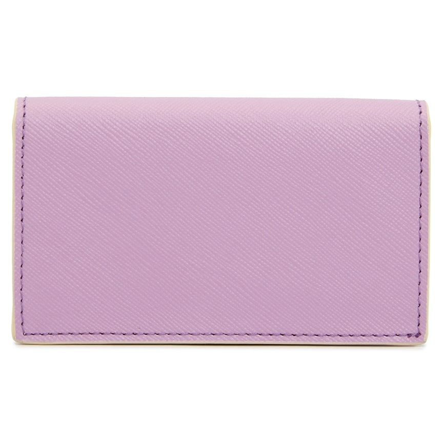 Saffiano trunk card case purple