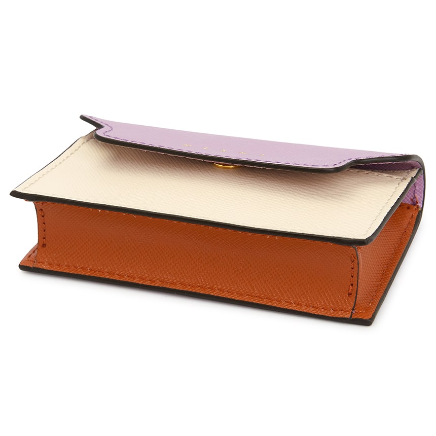 [Marni] Saffiano Women's Business Card/Card Wallet Pink-Beige