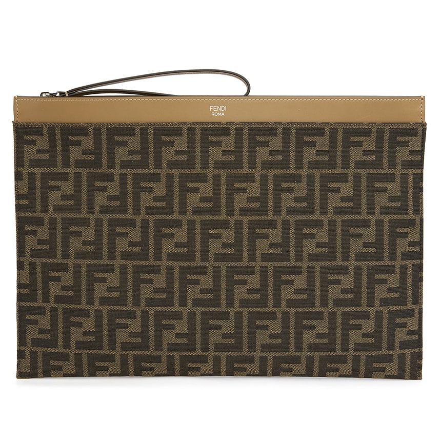 [Fendi] FF Jacquard Flat Large 7N0135 AFBV F1HRM Men's Clutch/Pouch