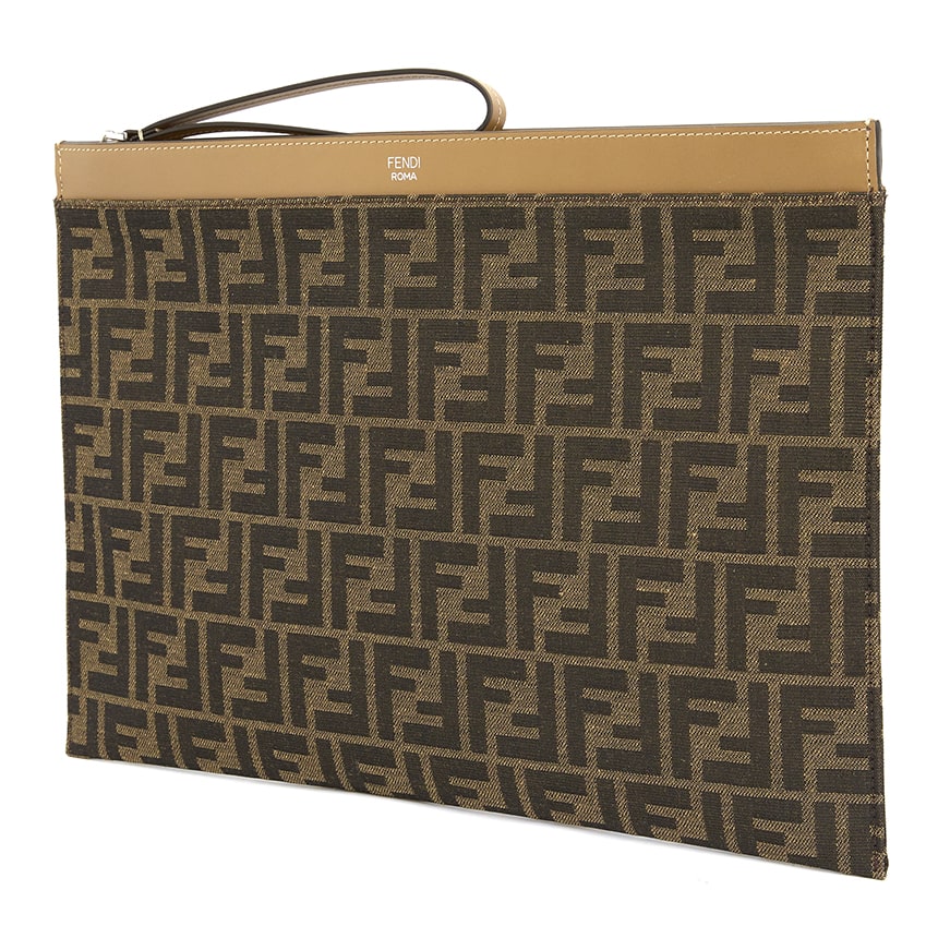 [Fendi] FF Jacquard Flat Large 7N0135 AFBV F1HRM Men's Clutch/Pouch
