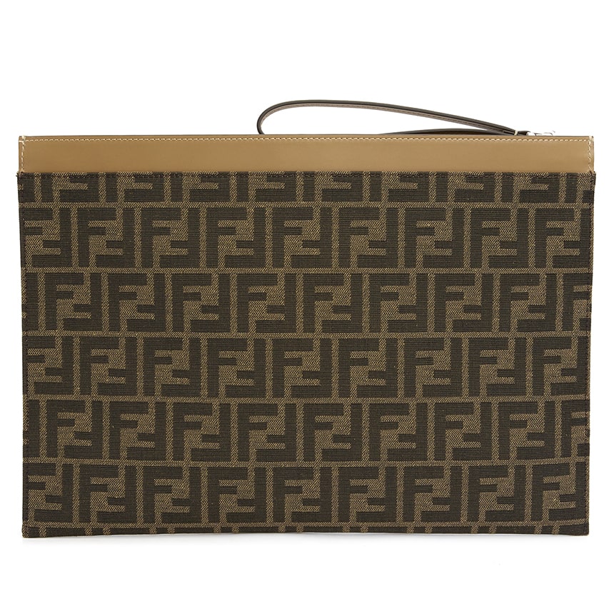 [Fendi] FF Jacquard Flat Large 7N0135 AFBV F1HRM Men's Clutch/Pouch