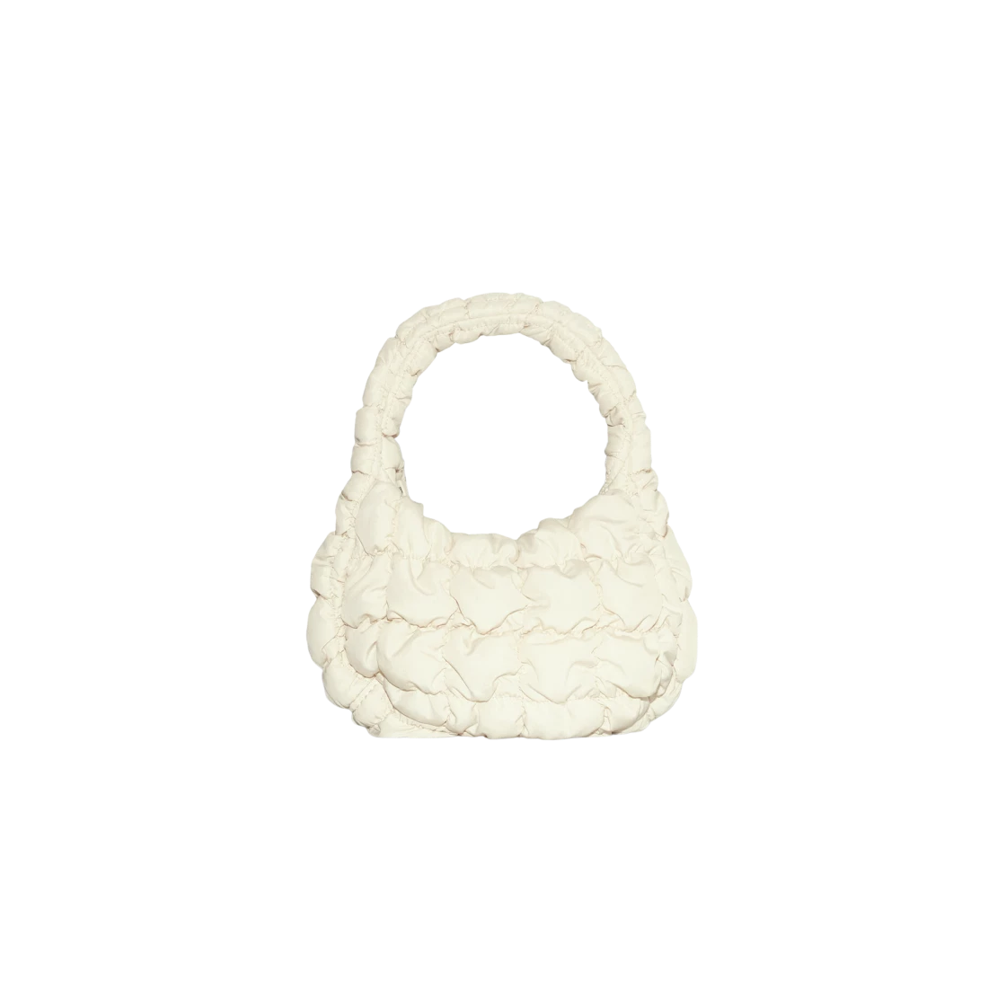 COS Quilted Micro Bag Off White