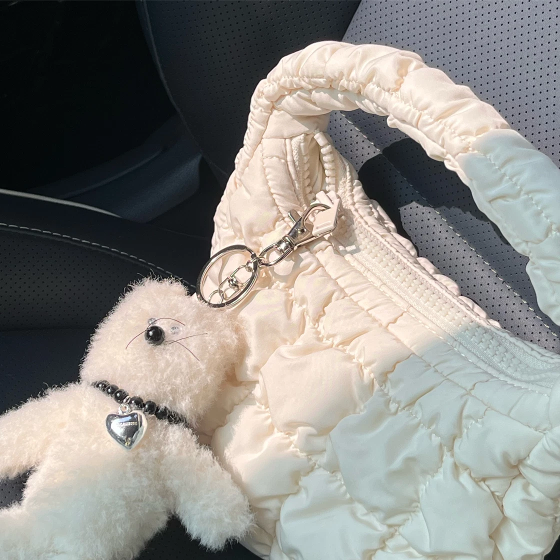 COS Quilted Micro Bag Off White