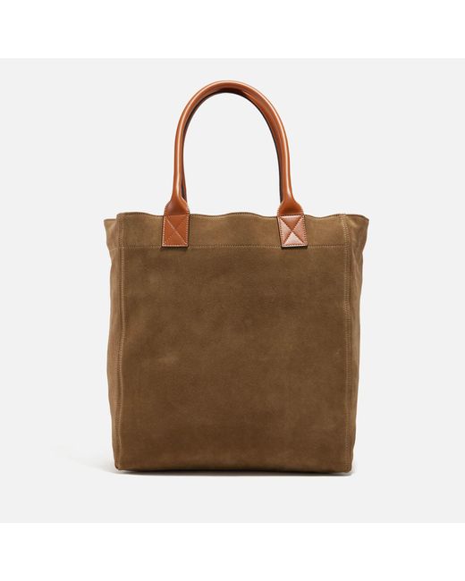 Isabel marant Small Yanky Suede Logo Tote Bag brown