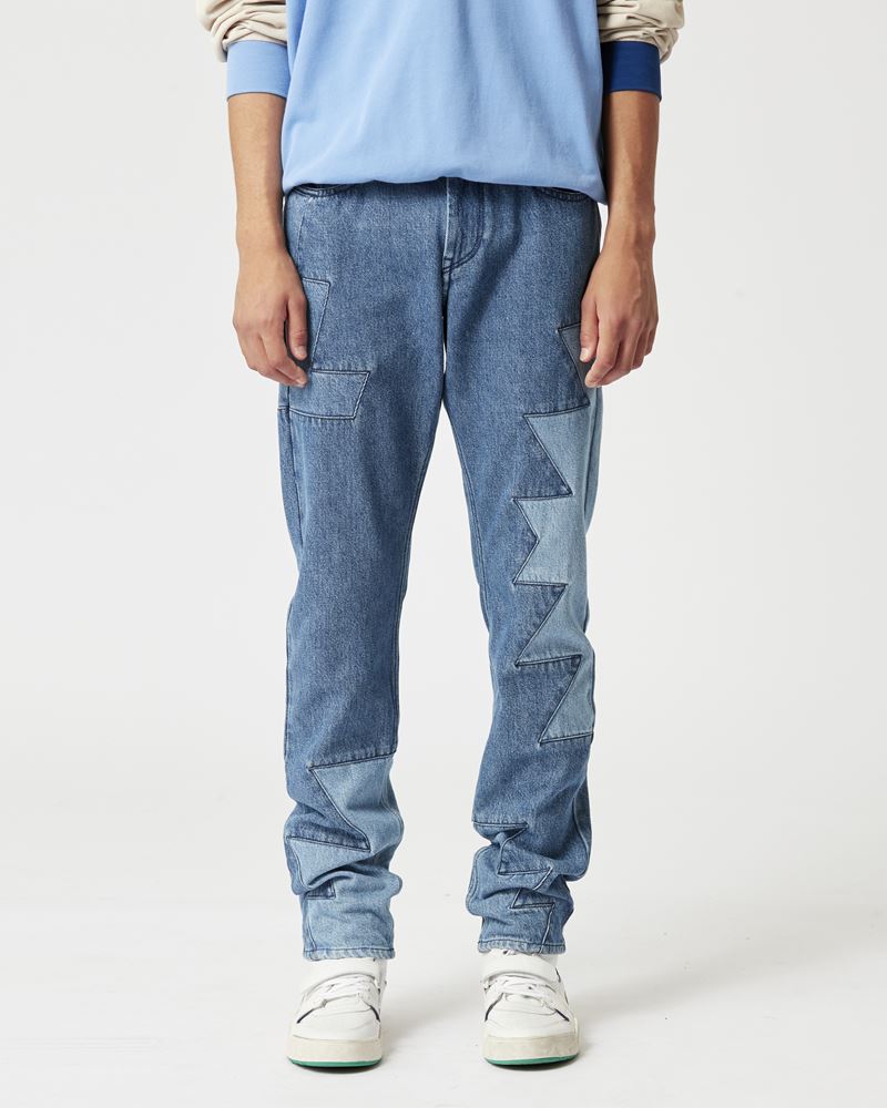 JEILAN patchwork denim jeans