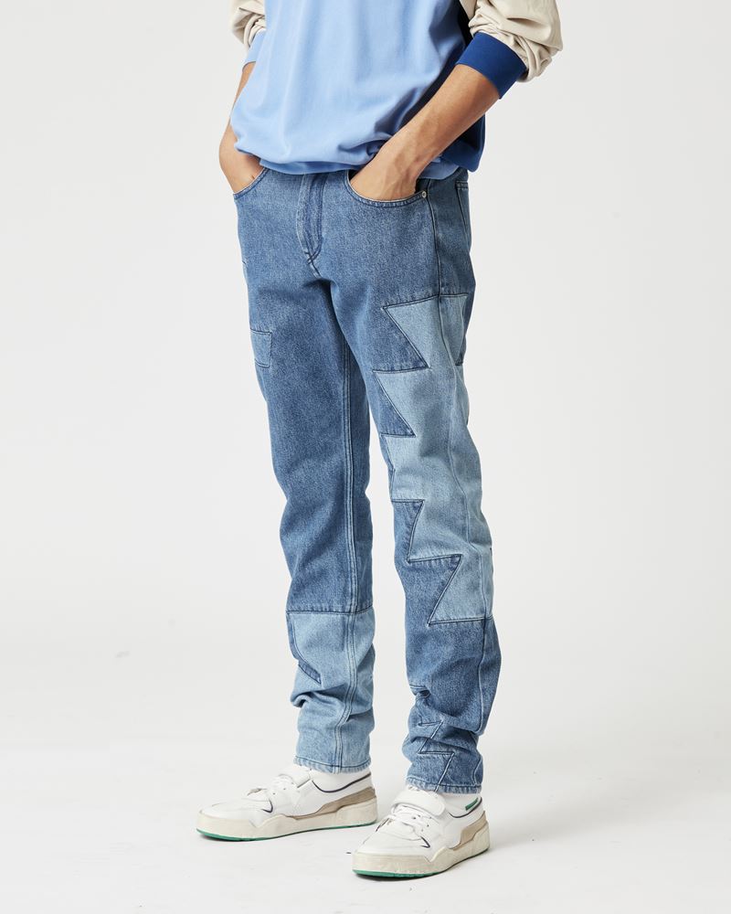 JEILAN patchwork denim jeans