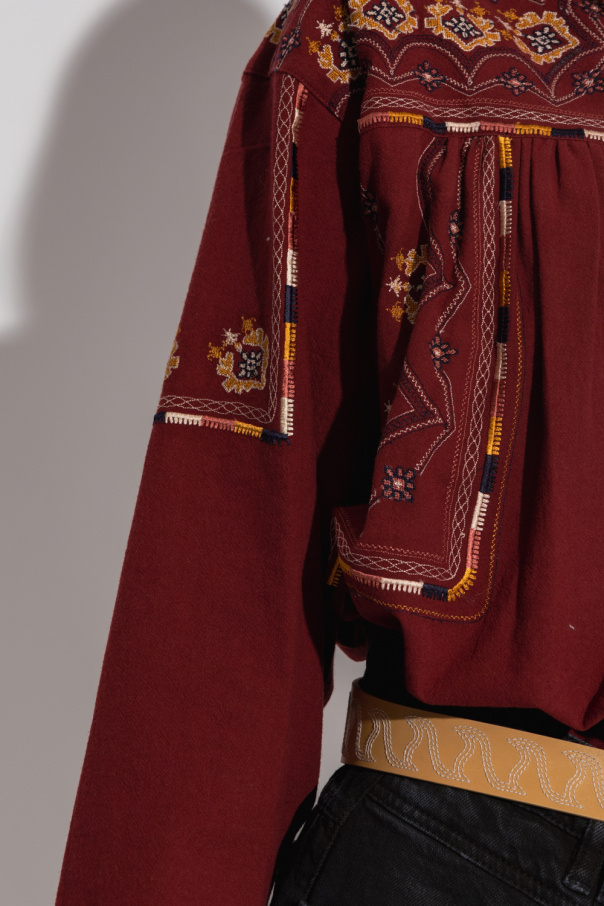 Treya Tassel Embroidery Blouse 