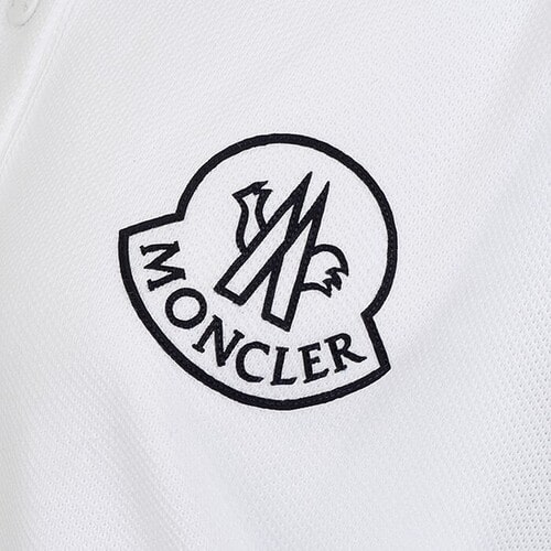 Logo patch short sleeve pique white
