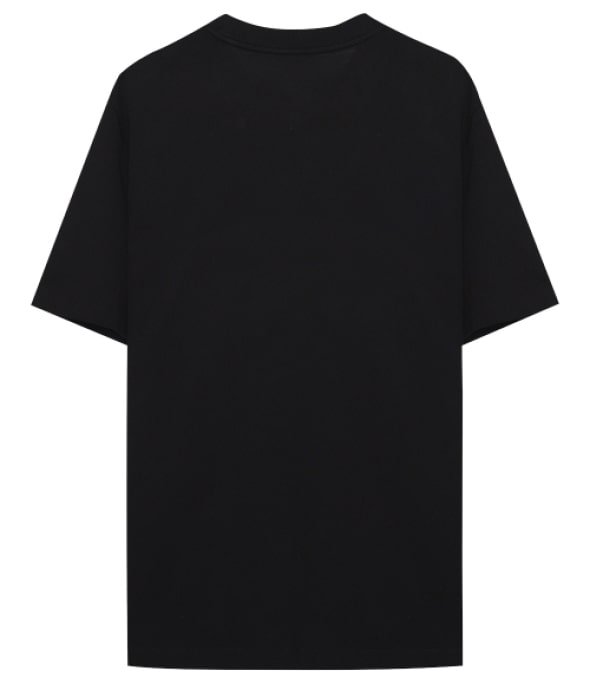 Logo embroidered short sleeve tee black