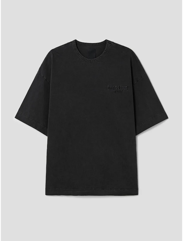 Cotton Garment Dying T-Shirt - Gray