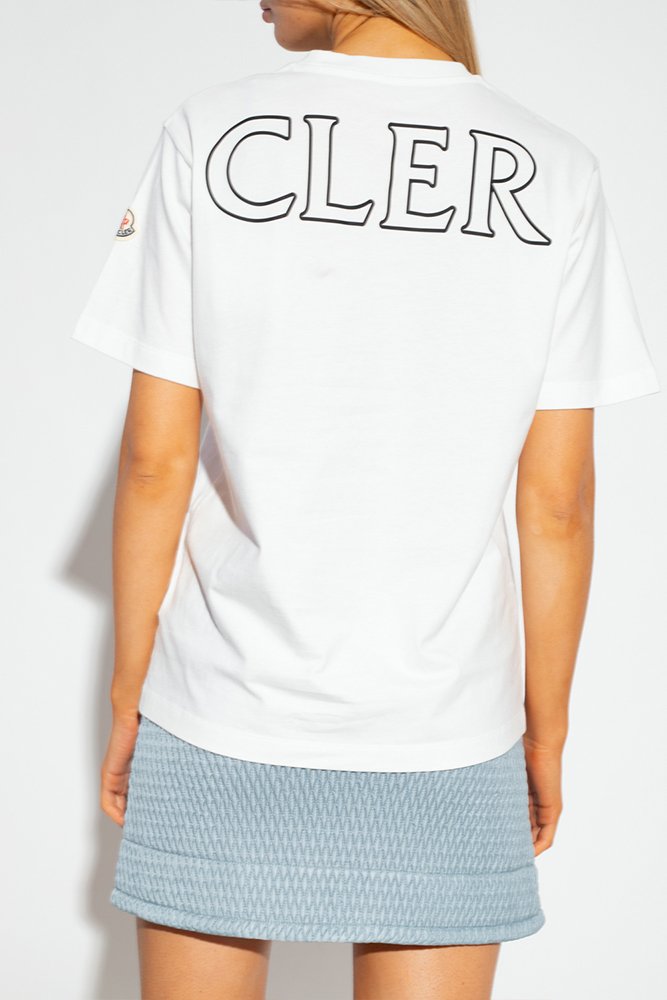 Logo patch short sleeve T-shirt white
