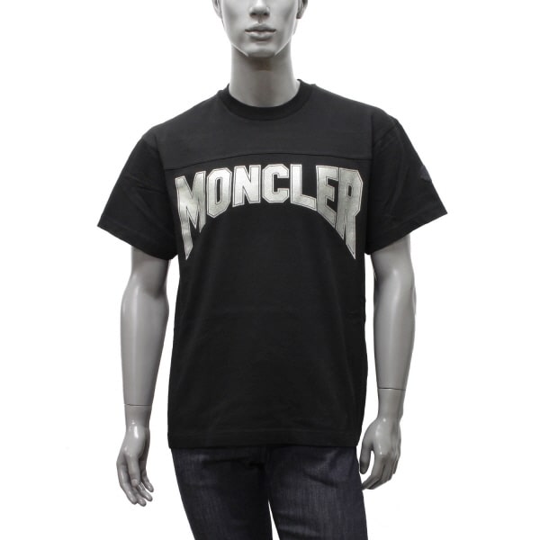 logo print short sleeve tee black