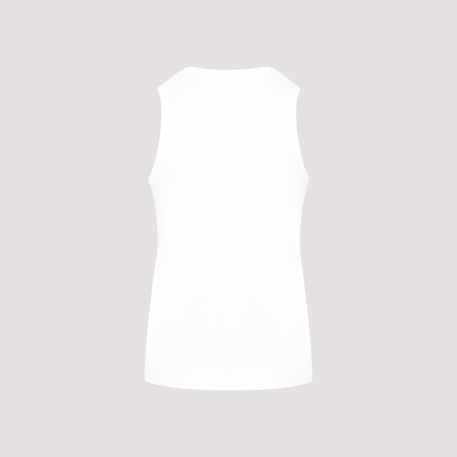 logo printing sleeveless white