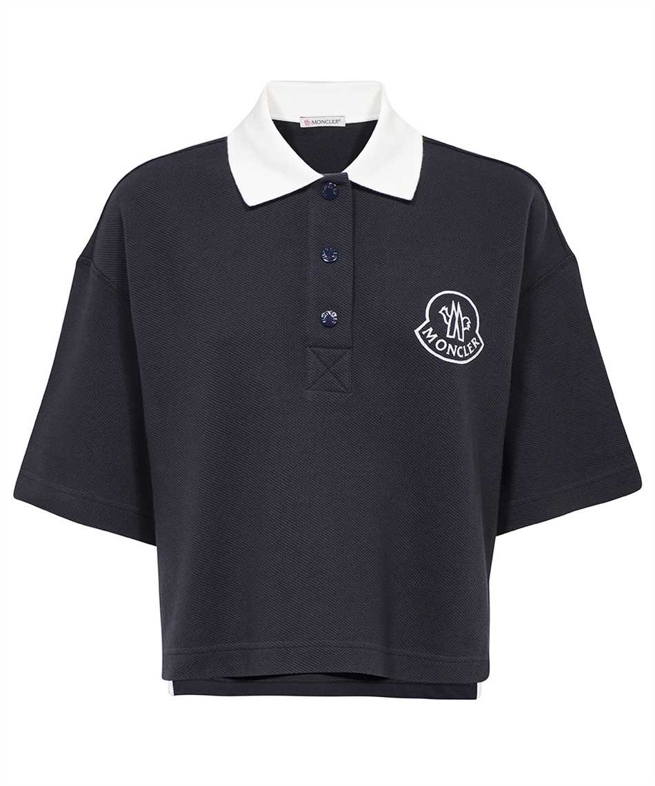 Logo patch short sleeve pique navy