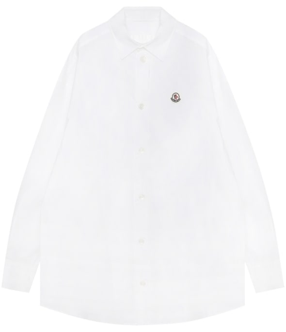 logo patch shirt white
