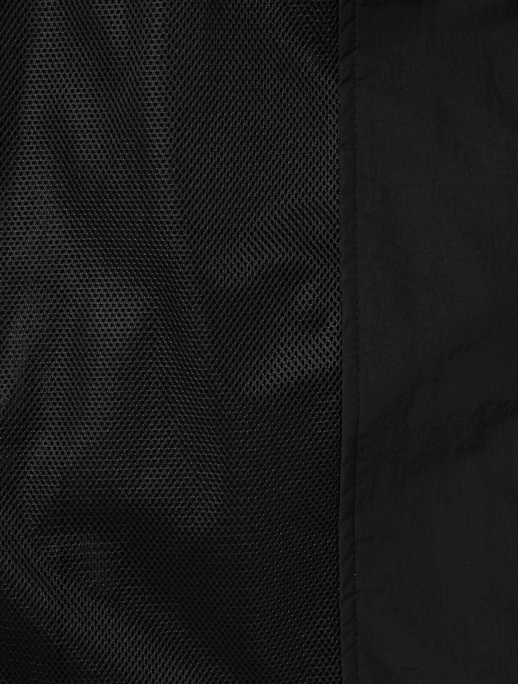 [Celeb Wear] Raglan Zip-up Short Sleeve Shirt - Black