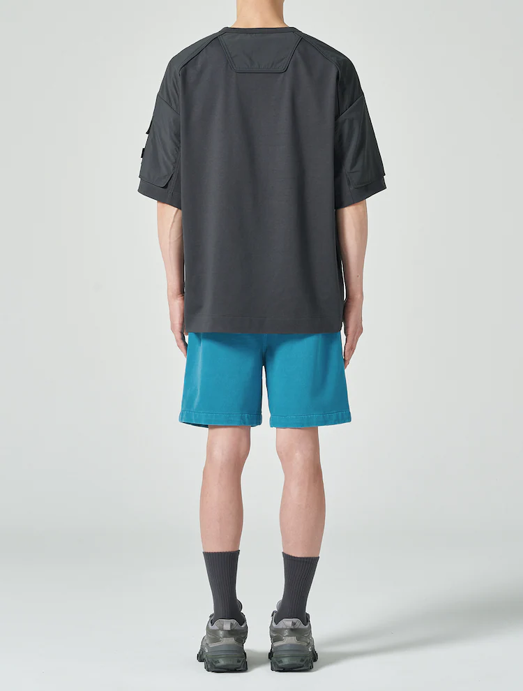 Layered Detail Short Sleeve T-Shirt - Gray