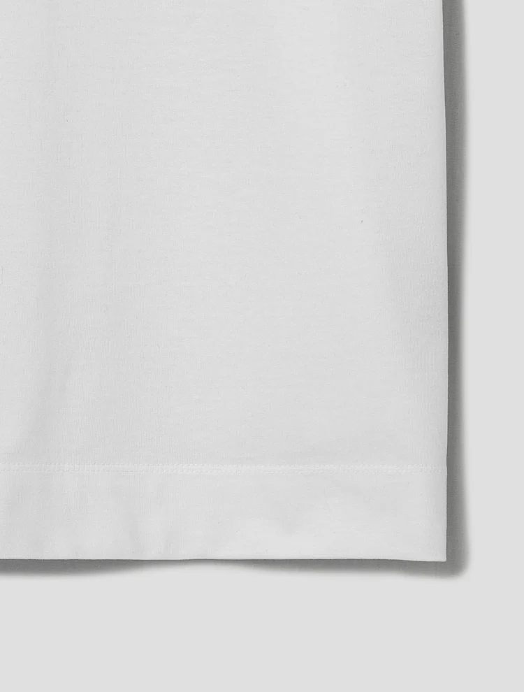 Layered Detail Short Sleeve T-Shirt - White