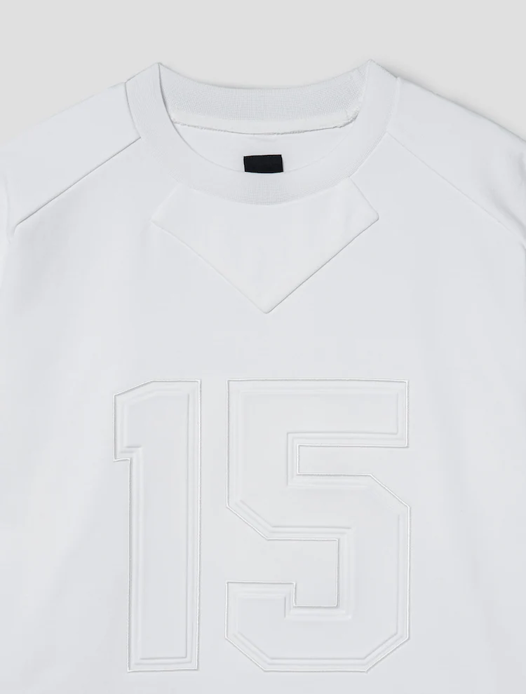 Half Sleeve Jersey Dress - White