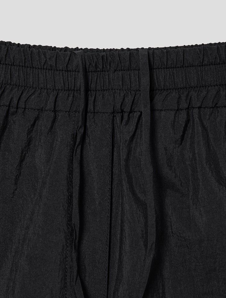 Nylon Track Shorts - Black