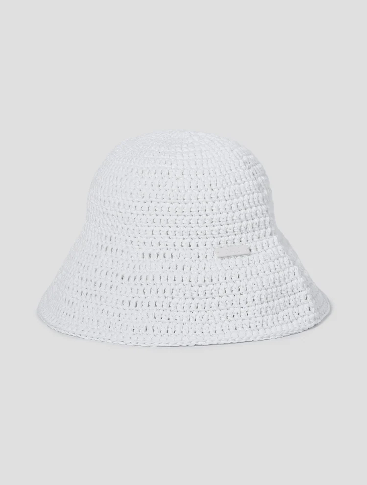 Cotton Knitting Hat - White