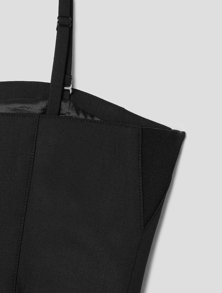 Biella Corset Crop Top - Black