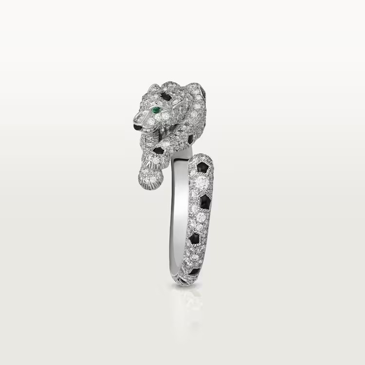 CARTIER PANTHER DE CARTIER RING white gold-onyx-diamonds 