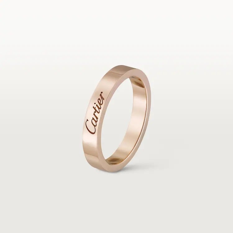 C DE CARTIER WEDDING BAND pink gold