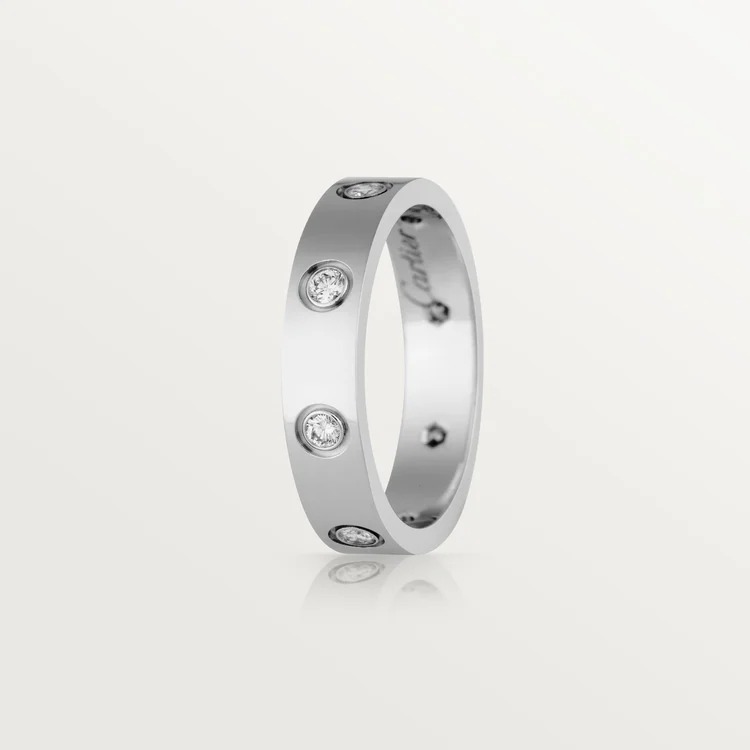 LOVE WEDDING BAND, 8 DIAMONDS