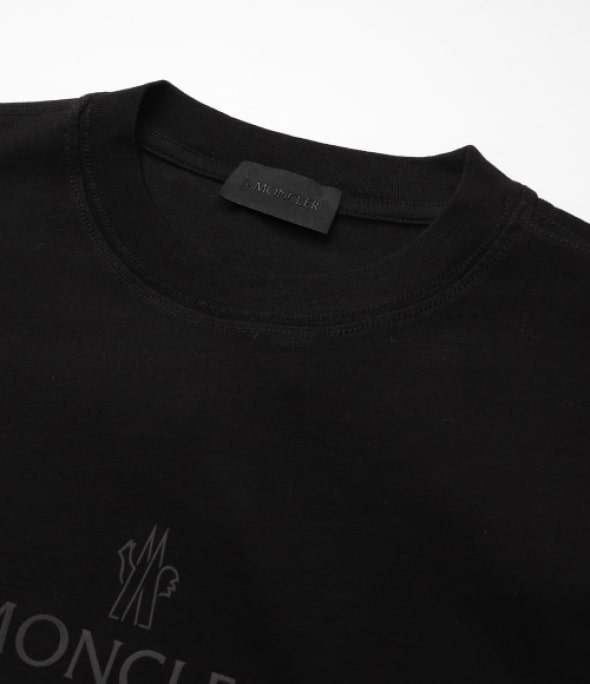 23SS logo print short sleeve tee black