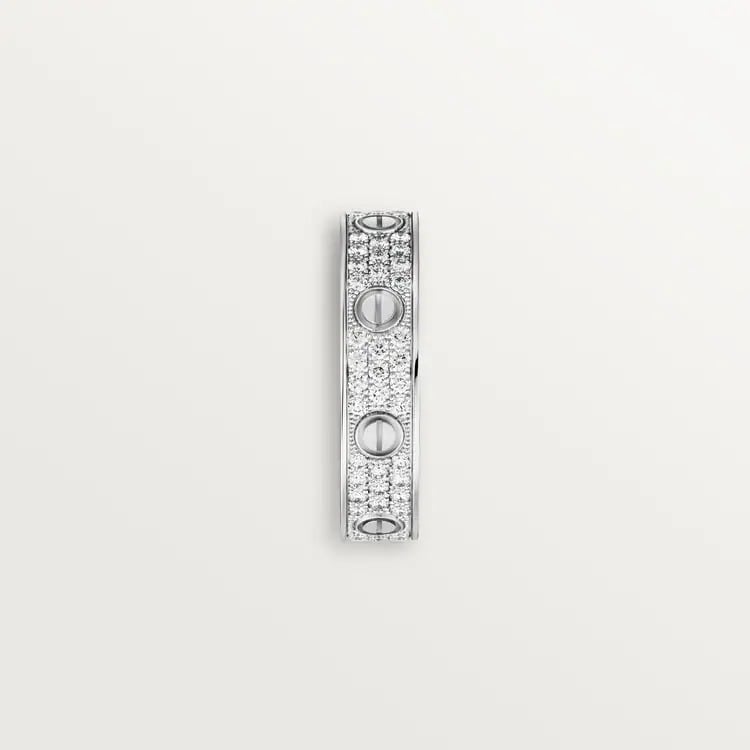 LOVE WEDDING BAND WITH DIAMOND PAVÉ
