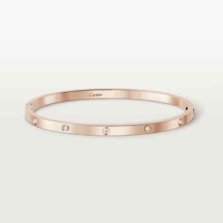 LOVE BRACELET, SMALL MODEL, 10 DIAMONDS pink gold