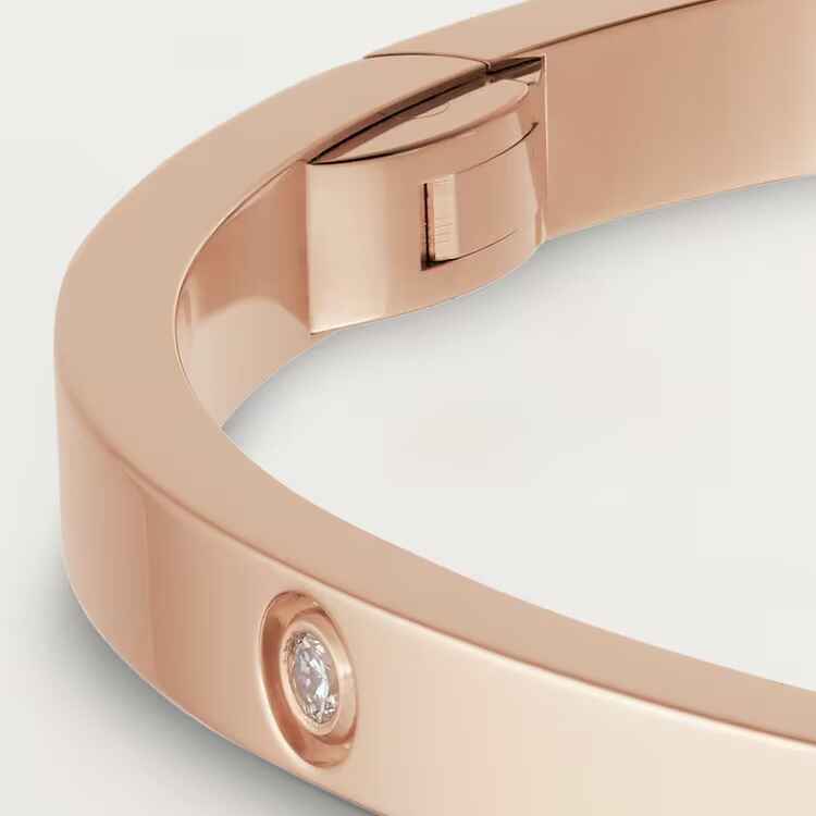 LOVE BRACELET, SMALL MODEL, 10 DIAMONDS pink gold