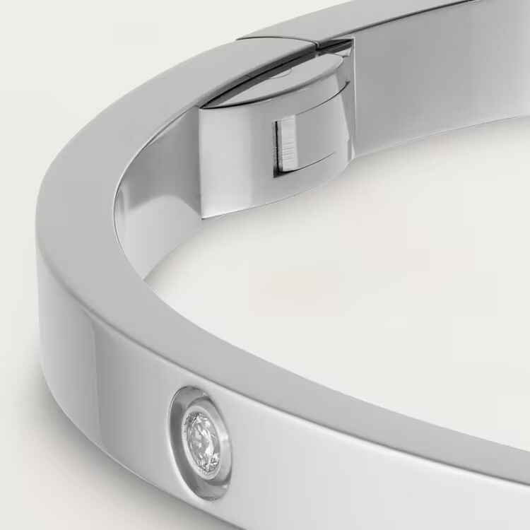 white gold LOVE BRACELET, SMALL MODEL, 10 DIAMONDS