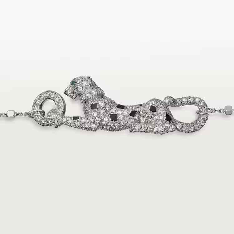 PANTHER DE CARTIER BRACELET white gold, black lacquer