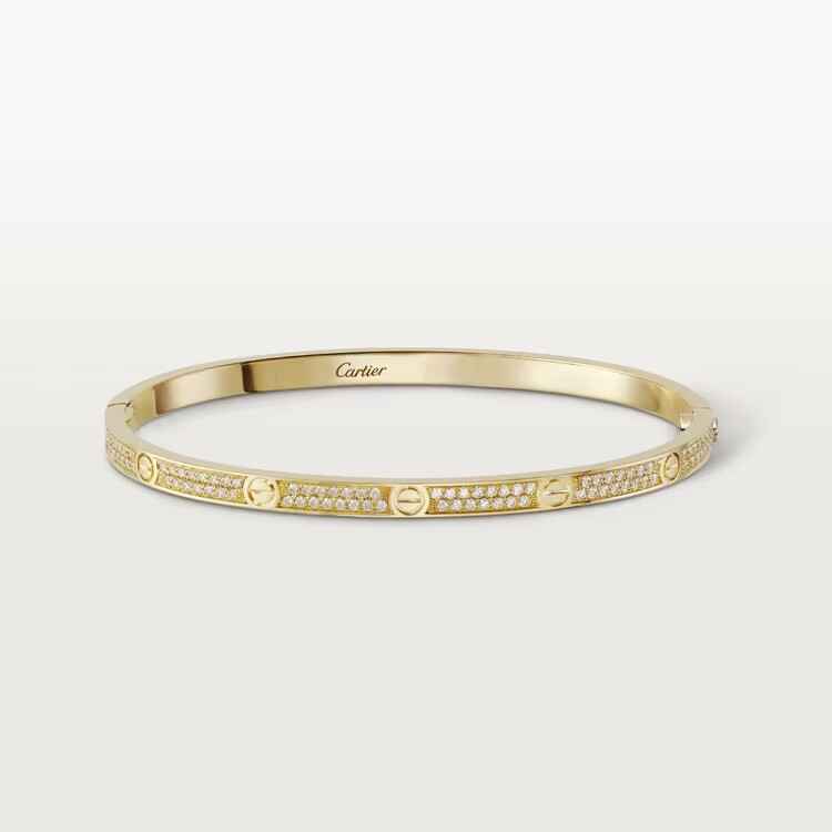 LOVE BRACELET, SMALL MODEL, SET WITH PAVÉ DIAMONDS