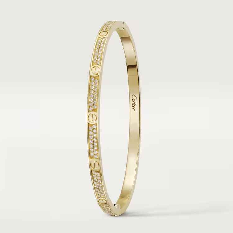 LOVE BRACELET, SMALL MODEL, SET WITH PAVÉ DIAMONDS
