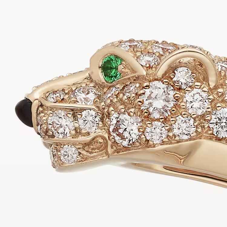 pink gold, diamonds. PANTHER DE CARTIER BRACELET