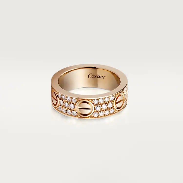 LOVE RING, SET WITH DIAMOND PAVÉ