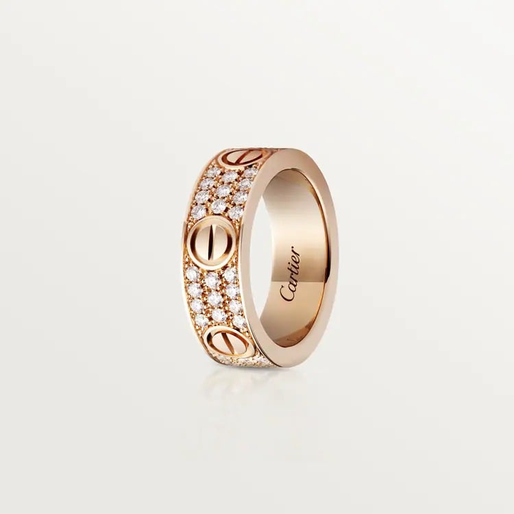 LOVE RING, SET WITH DIAMOND PAVÉ
