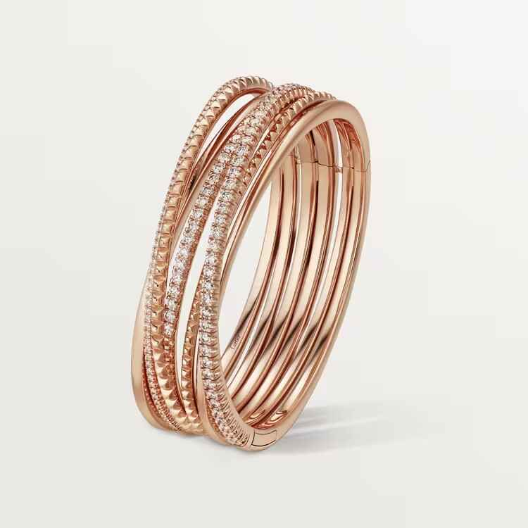 ETANSEL DE CARTIER BRACELET pink gold, set with 147 brilliant-cut diamonds