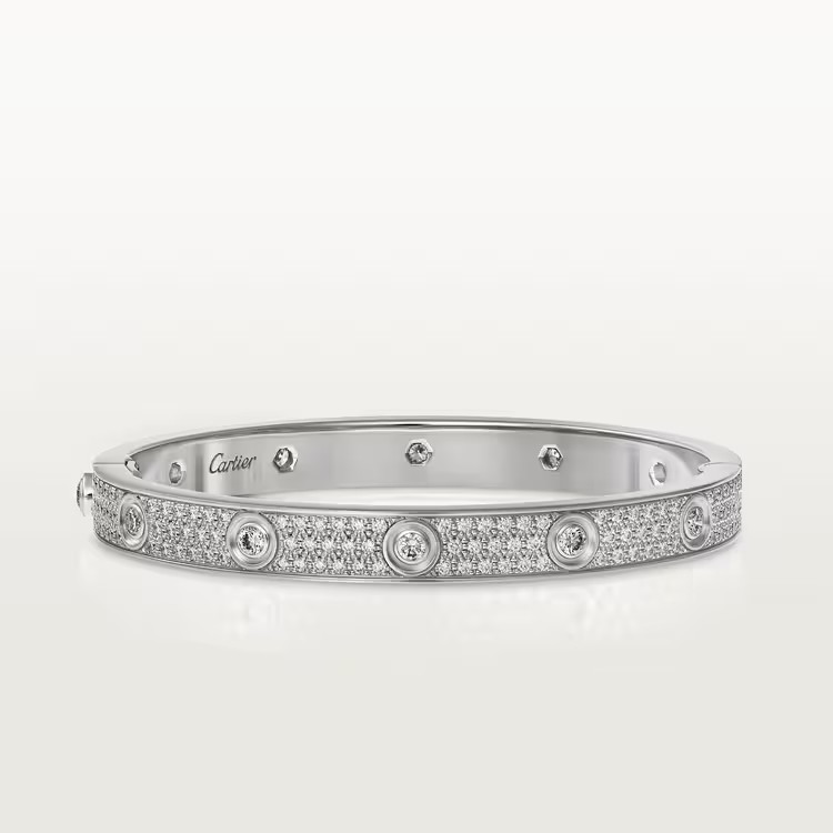 LOVE BRACELET SET WITH PAVÉ DIAMONDS set with 216 brilliant-cut diamonds