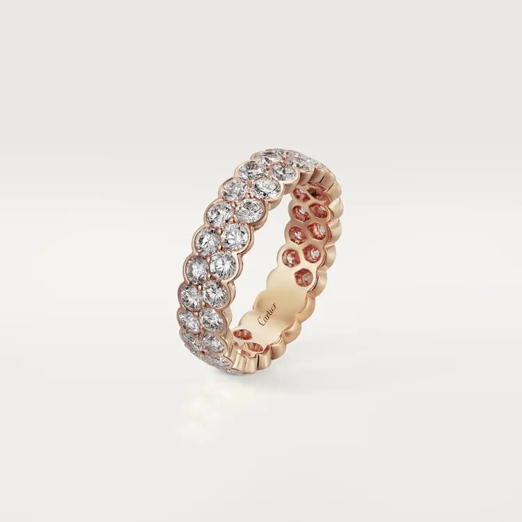 BROADLY DE CARTIER WEDDING BAND pink gold