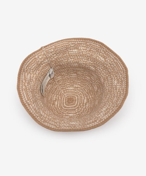 Women's FF Jacquard Cashmere Cloche Bucket Hat - Beige