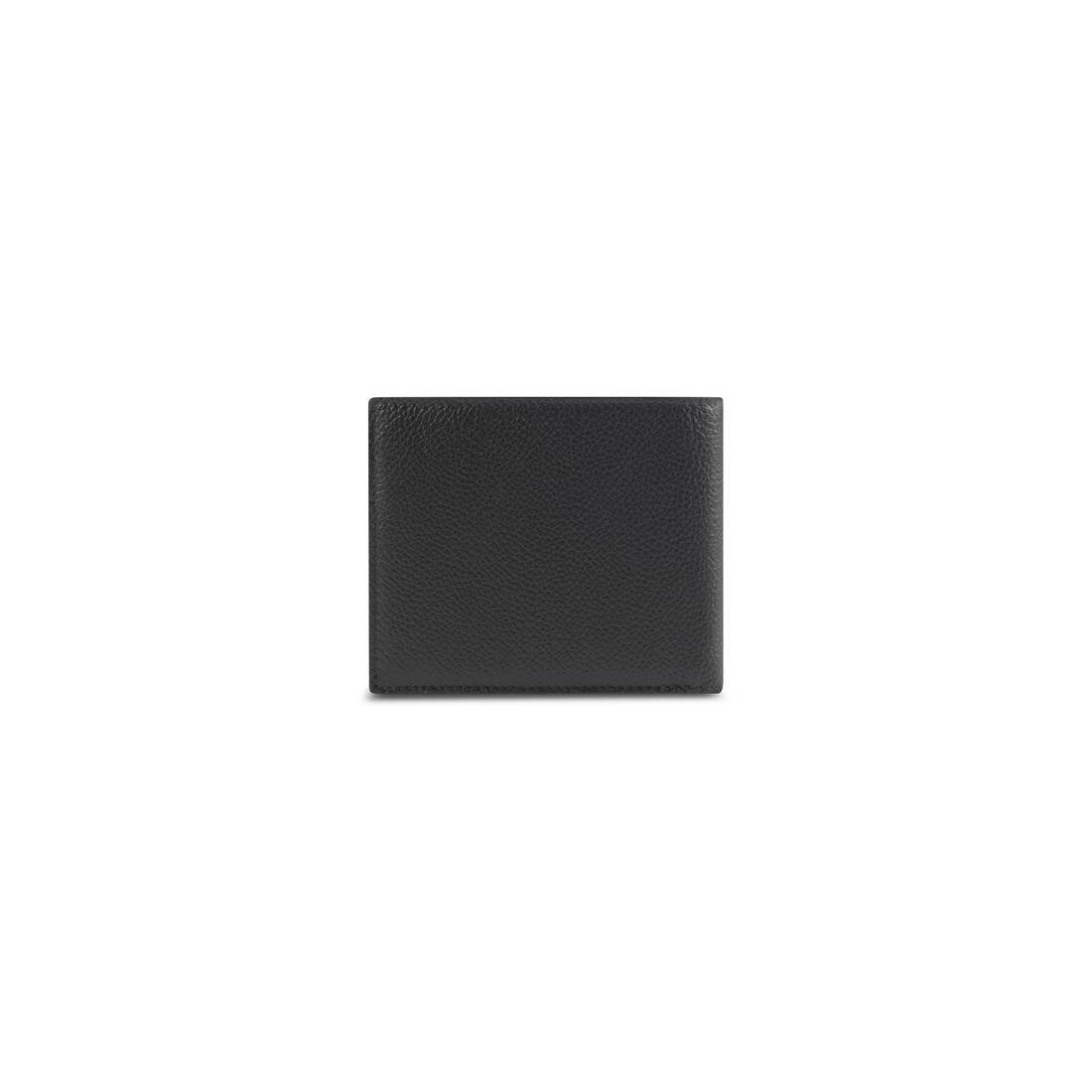 CASH SQUARE FOLDED WALLET FOR MEN IN BLACK