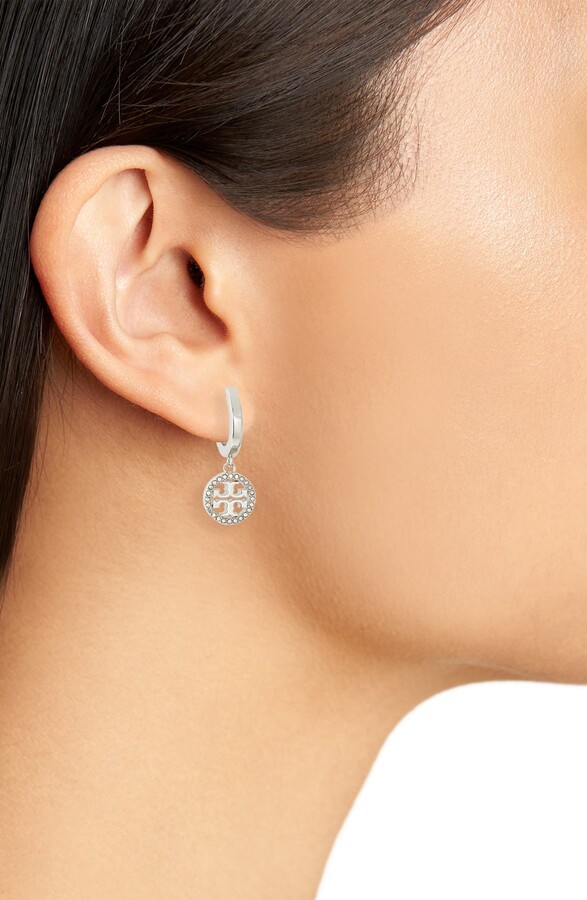 23SS MILLER PAVE HOOP EARRING